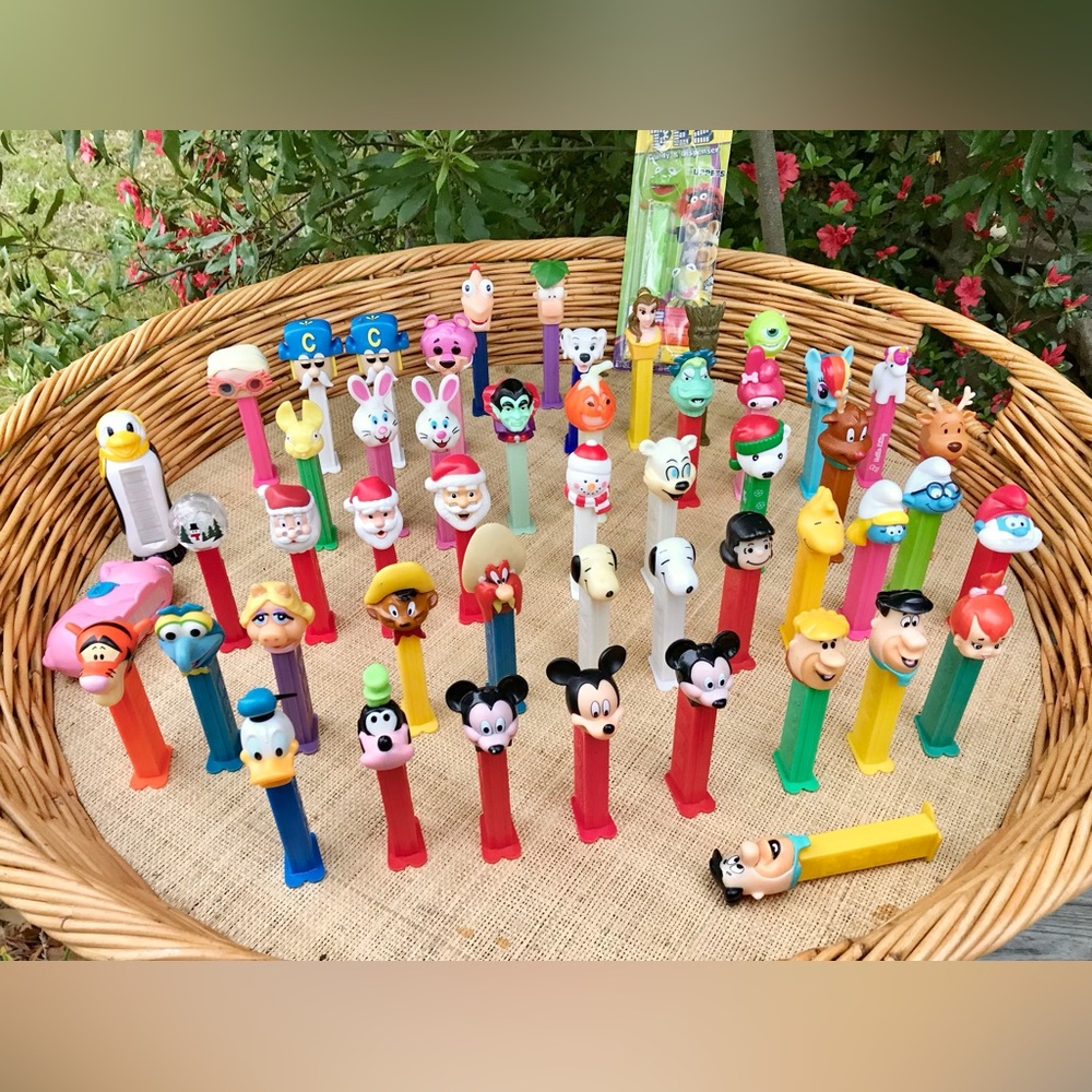 Lot 50+ PEZ Candy & Rare Gum Dispensers Mickey Holiday Peanuts Muppets Funko
